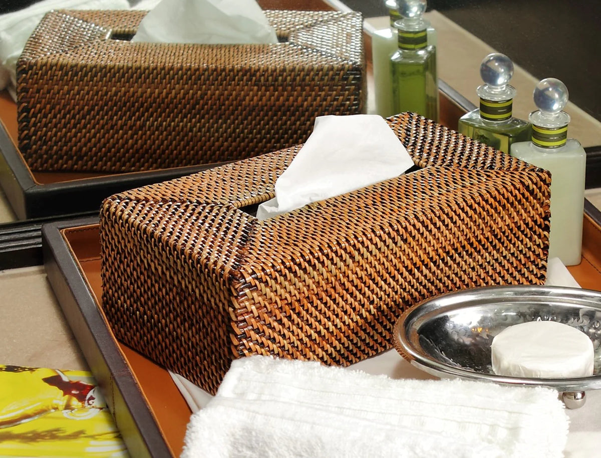 Rattan Tissue Box Square