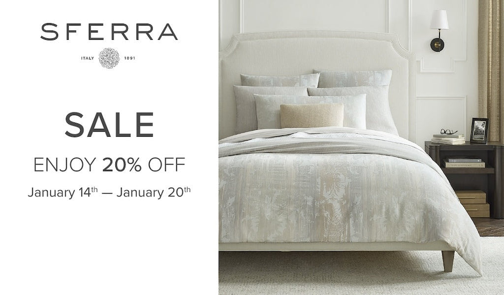 Sferra Fine Linens Online Only Winter White Sale