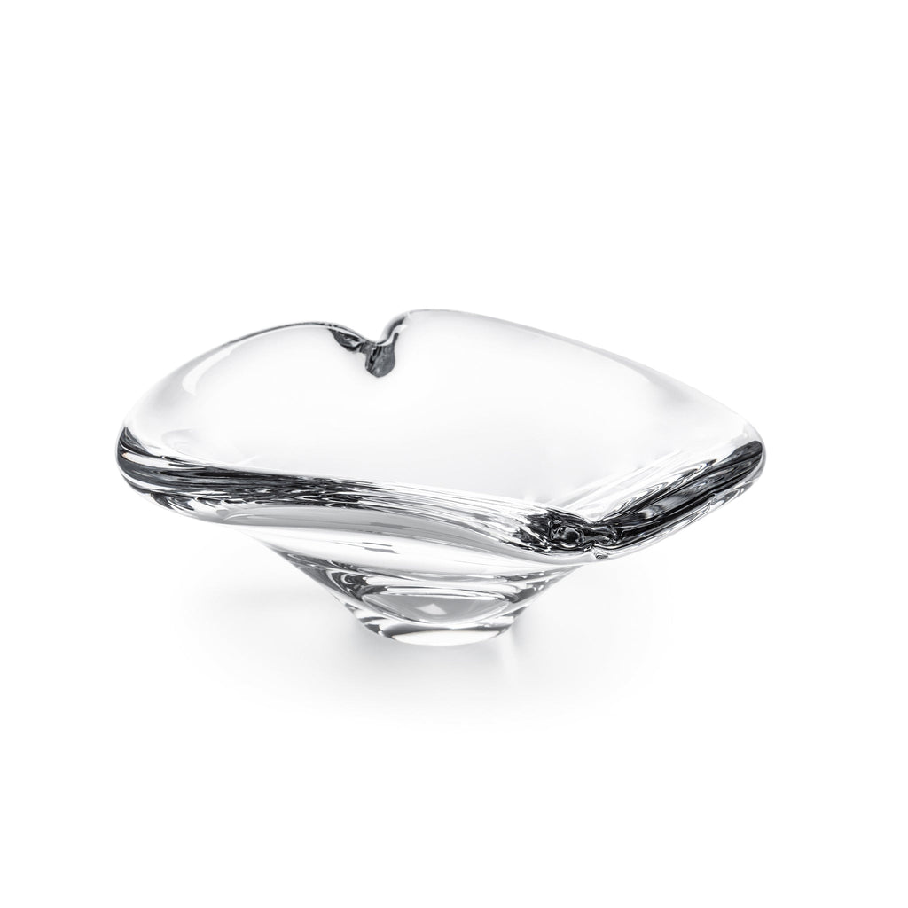 Romance Heart Dish, handblown in Vermont, USA by Simon Pearce. A sentimental gift of love given in the form of a handmade heart shaped glass dish. Show that special person your love with a unique heart-felt gift.