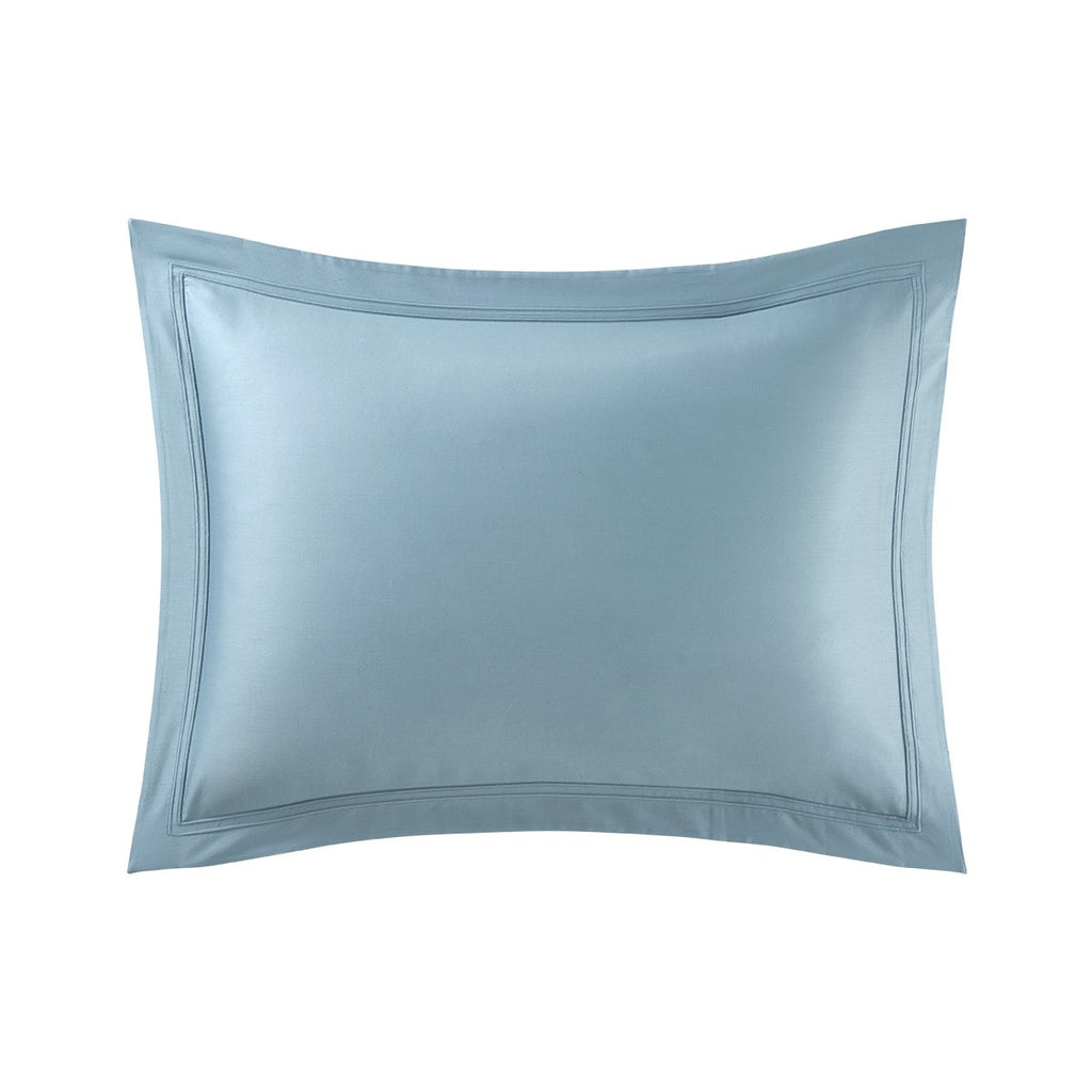 Yves Delorme Triomphe Sateen Sham Fjord Blue