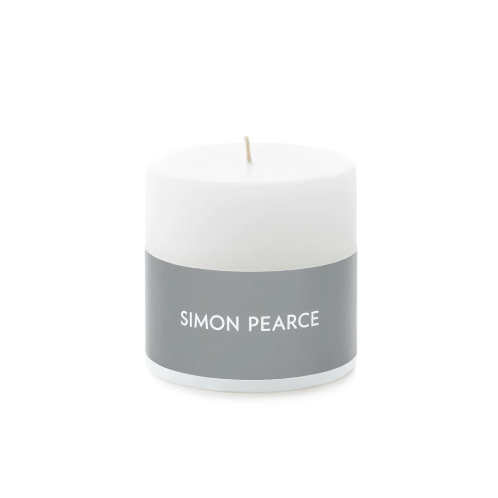 Simon Pearce White Pillar Candle