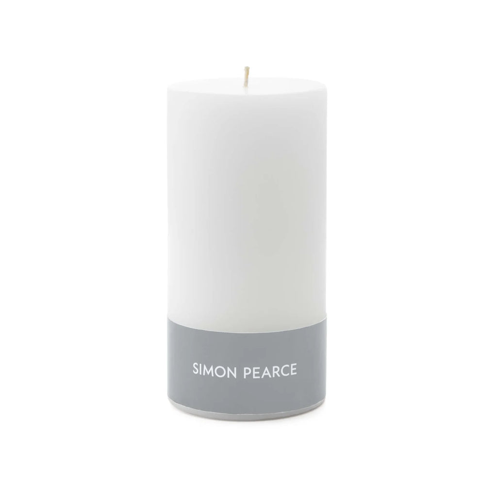 Simon Pearce White Pillar Candle