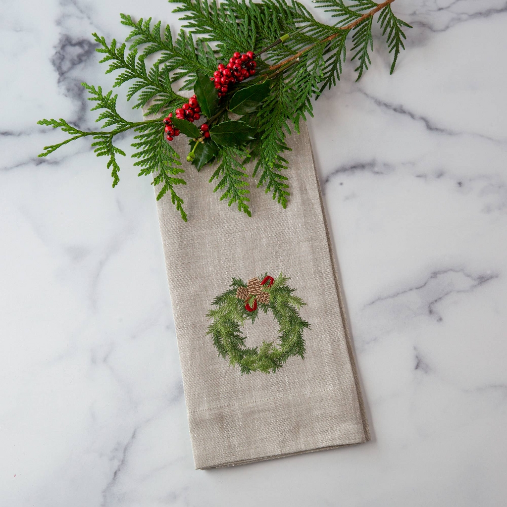 Juniper Wreath Towel