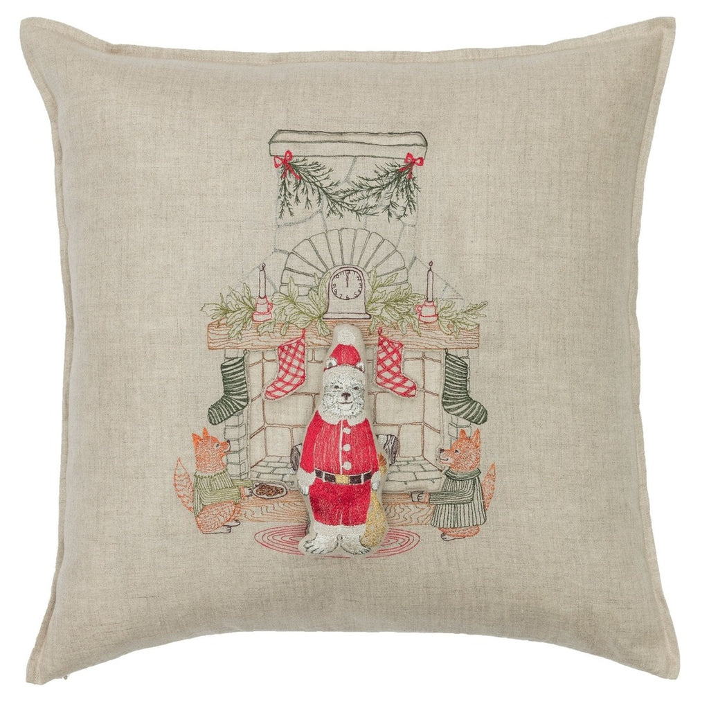 Coral and Tusk Chimney Santa Pocket Pillow