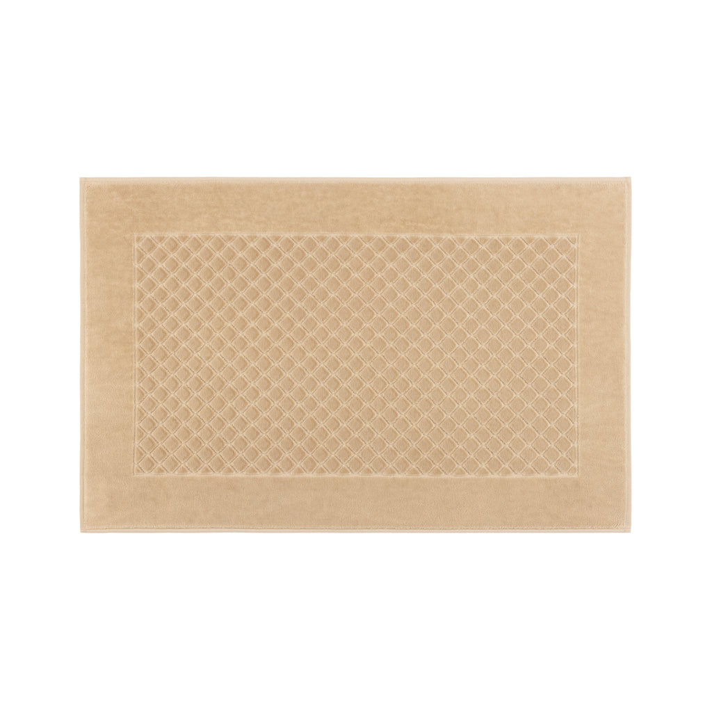 Yves Delorme Etoile Bath Mat made from Organic Cotton and Modal 22x35 in Dune sand