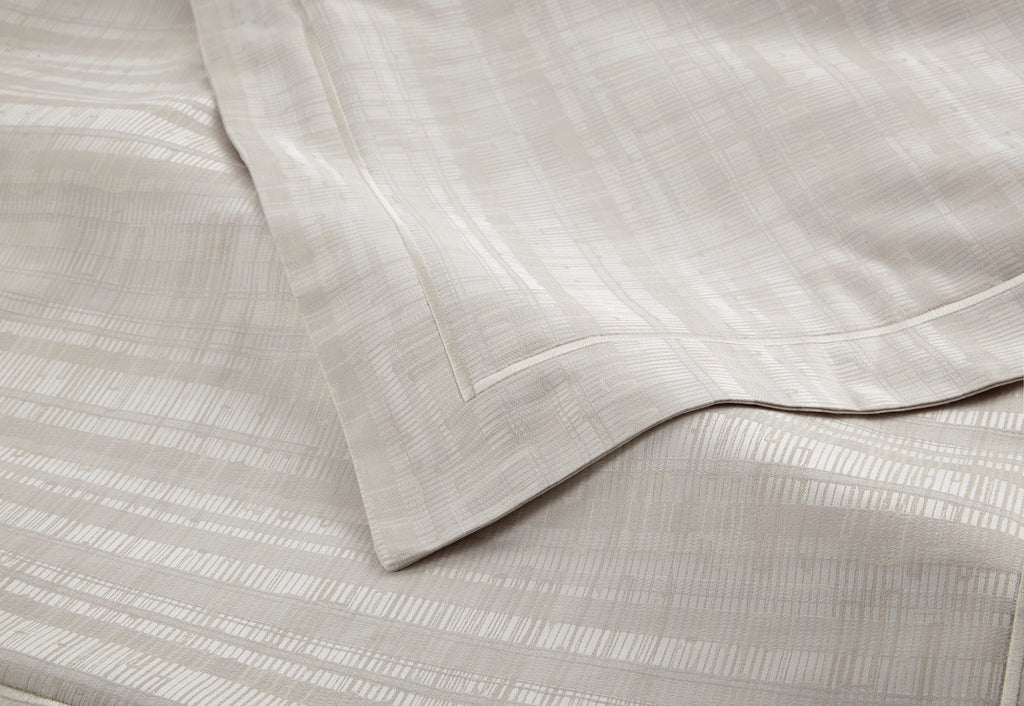 Peacock Alley Biagio Duvet Cover + Shams in Pearl creamy ivory