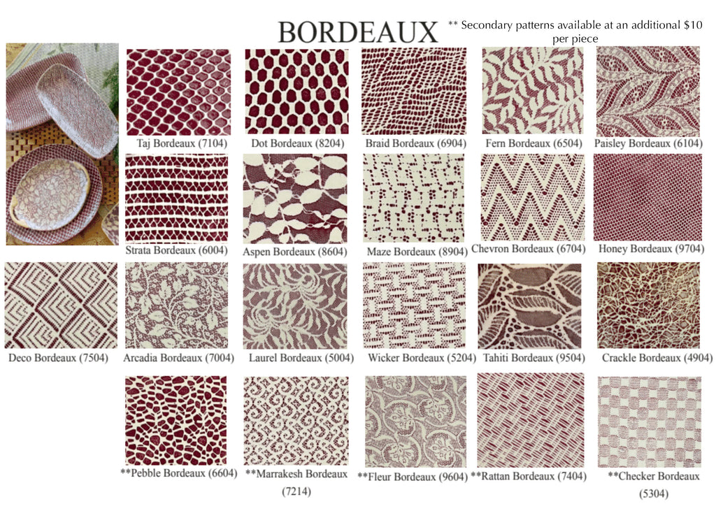 Terrafirma Ceramics Bordeaux Wine Red Patterns 2025