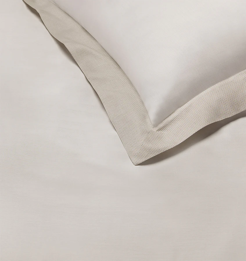 Experience luxurious comfort with Carlotta, a yarn-dyed jacquard cuff collection from Italy. Made from 100% long-staple cotton, its delicate lace texture adds visual interest and a soft, tactile experience. Pair with solid sateen for an elegant ensemble.