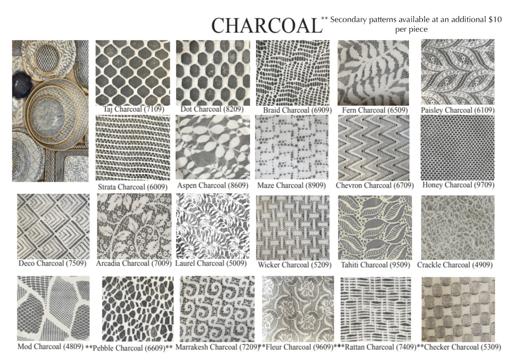 Terrafirma Ceramics Charcoal Grey Patterns 2025