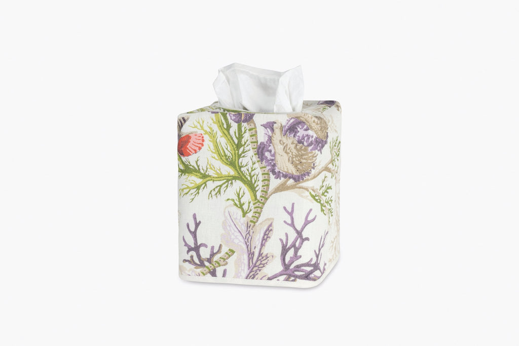 Matouk Schumacher Del Tesoro Linen Tissue Box Cover