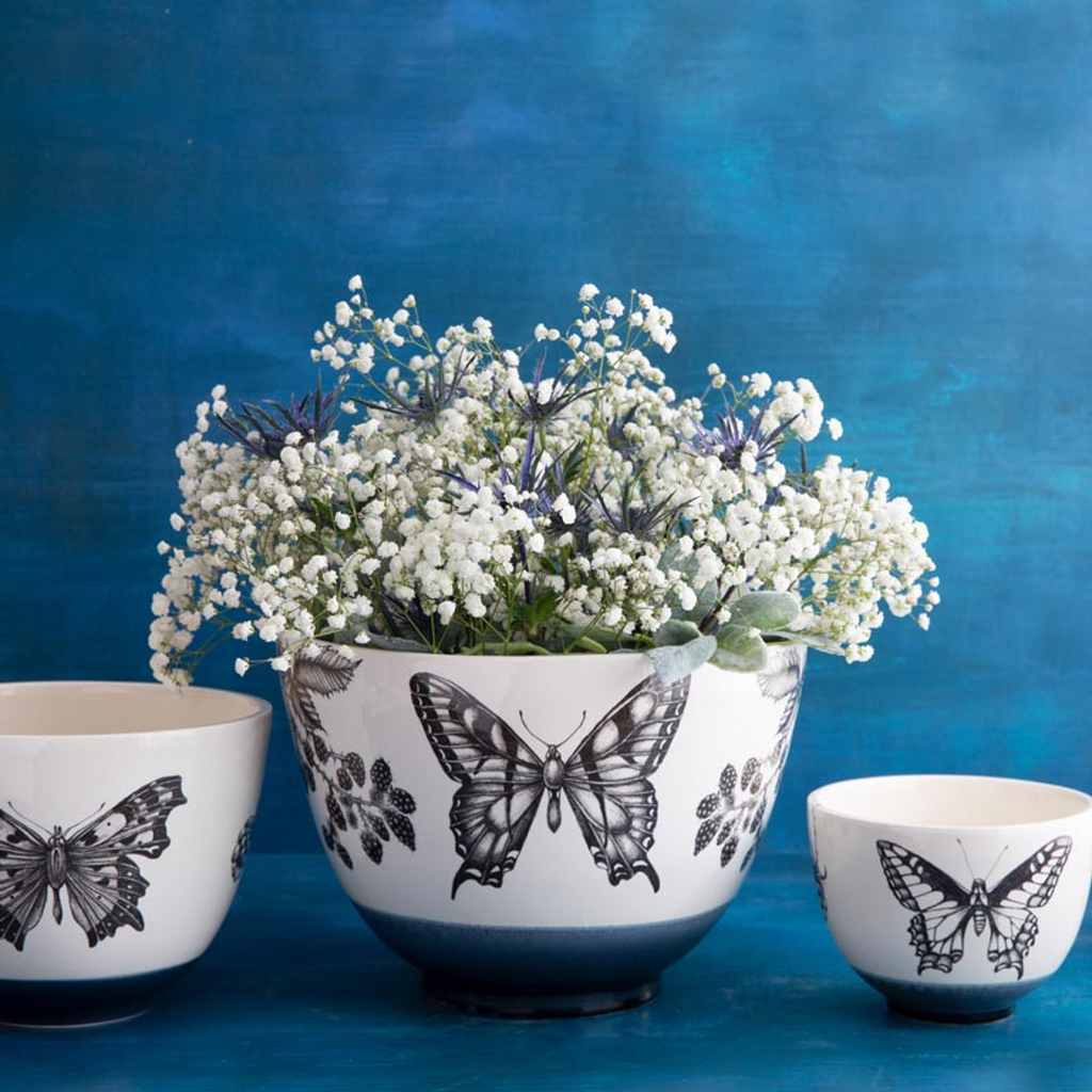 Laura Zindel Large Bowl: Swallowtail Butterfly