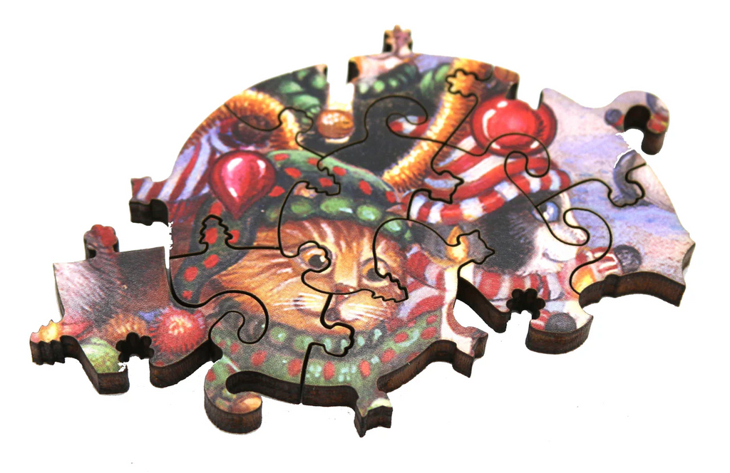 Artifact Puzzles Ecru Randal Spangler O Kitten Tree Wooden Jigsaw Puzzle