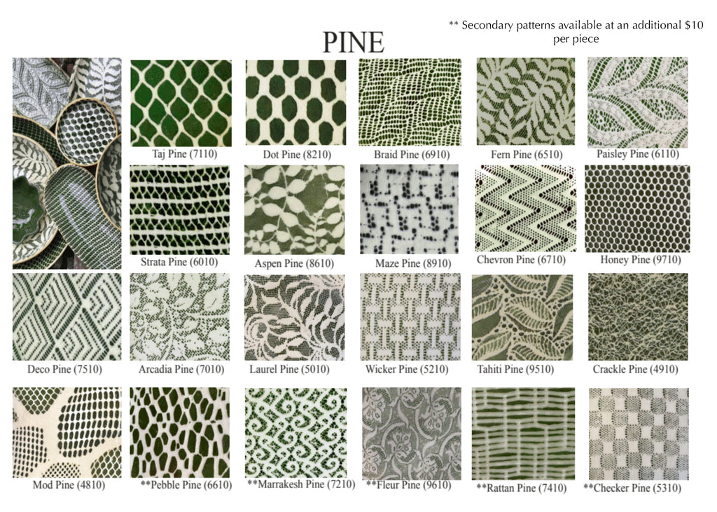 Terrafirma Ceramics Pine Dark Green Patterns 2025