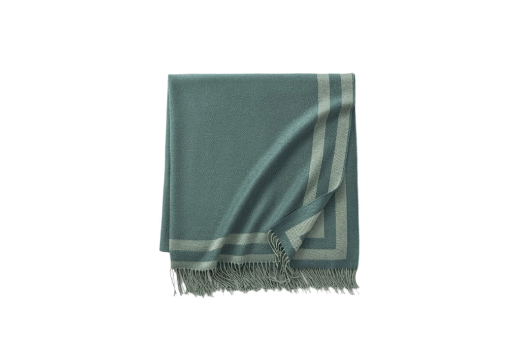 Scandia Home Carlyle Throw in Jade Green