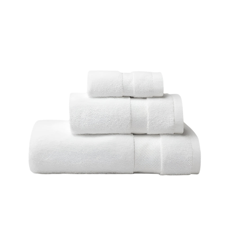 Indulge in pure luxury with Bello Nuovo Bath Towels and Tub Mat. Made from the finest long-staple combed cotton, these plush and absorbent towels wrap you in comfort. Revolutionary dyeing process ensures premium color performance that stays fade-resistant, even after countless washes. White
