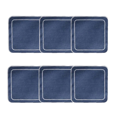 Skyros Designs Simple Square Coasters - Blue