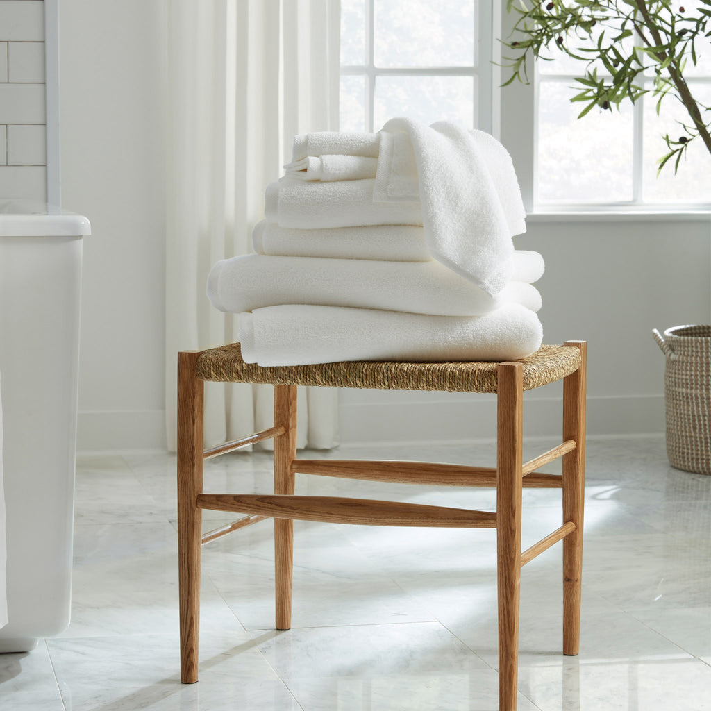 Experience the ultimate in comfort with Sferra's Cielo bath towels and tub mat. Made with the finest long staple cotton and zero-twist yarn, Cielo towels are incredibly absorbent and feel weightless. A heavenly softness that shines with a lustrous surface and catches the light. Indulge in luxury every time you use them.