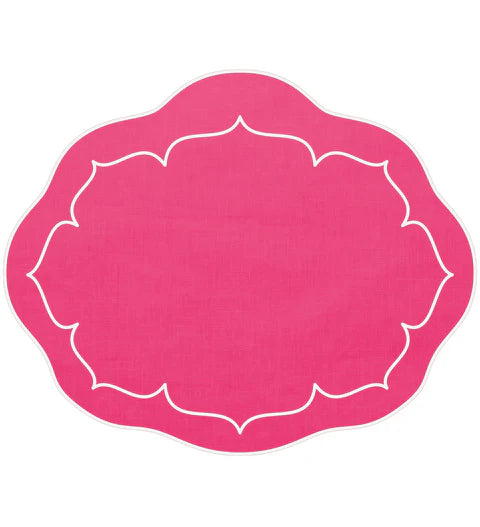 Skyros Designs Oval Placemat - Fuchsia