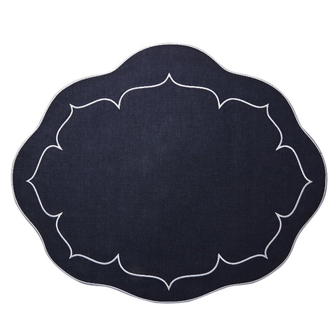 Skyros Designs Oval Placemat - Navy