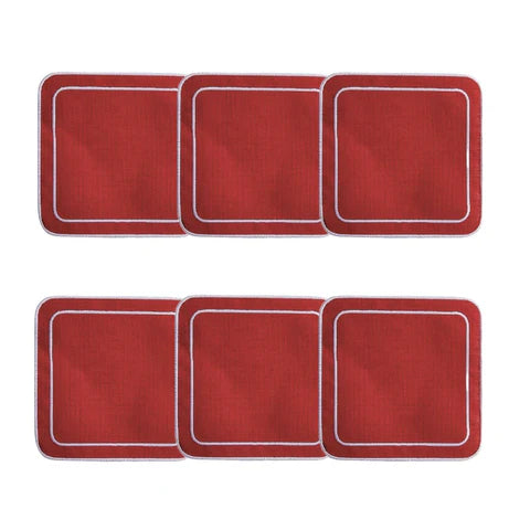 Skyros Designs Simple Square Coasters - Red