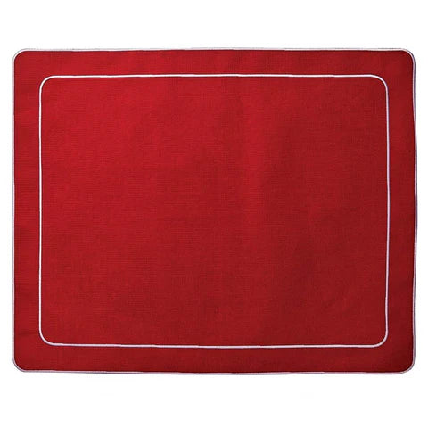 Skyros Designs Simple Rectangular Placemat - Red