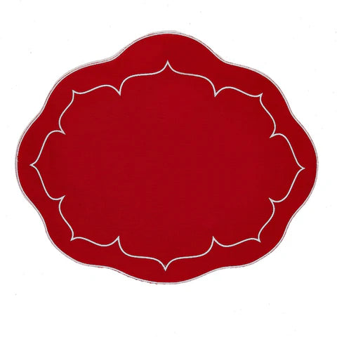 Skyros Designs Oval Placemat - Red