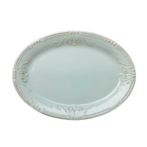 Skyros Designs Isabella Oval Platter - Small Ice Blue