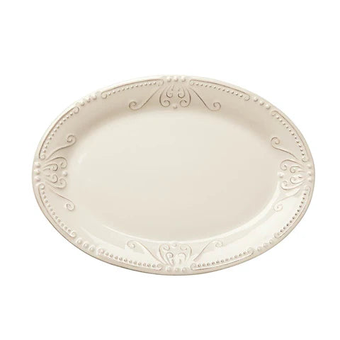 Skyros Designs Isabella Oval Platter - Small Ivory