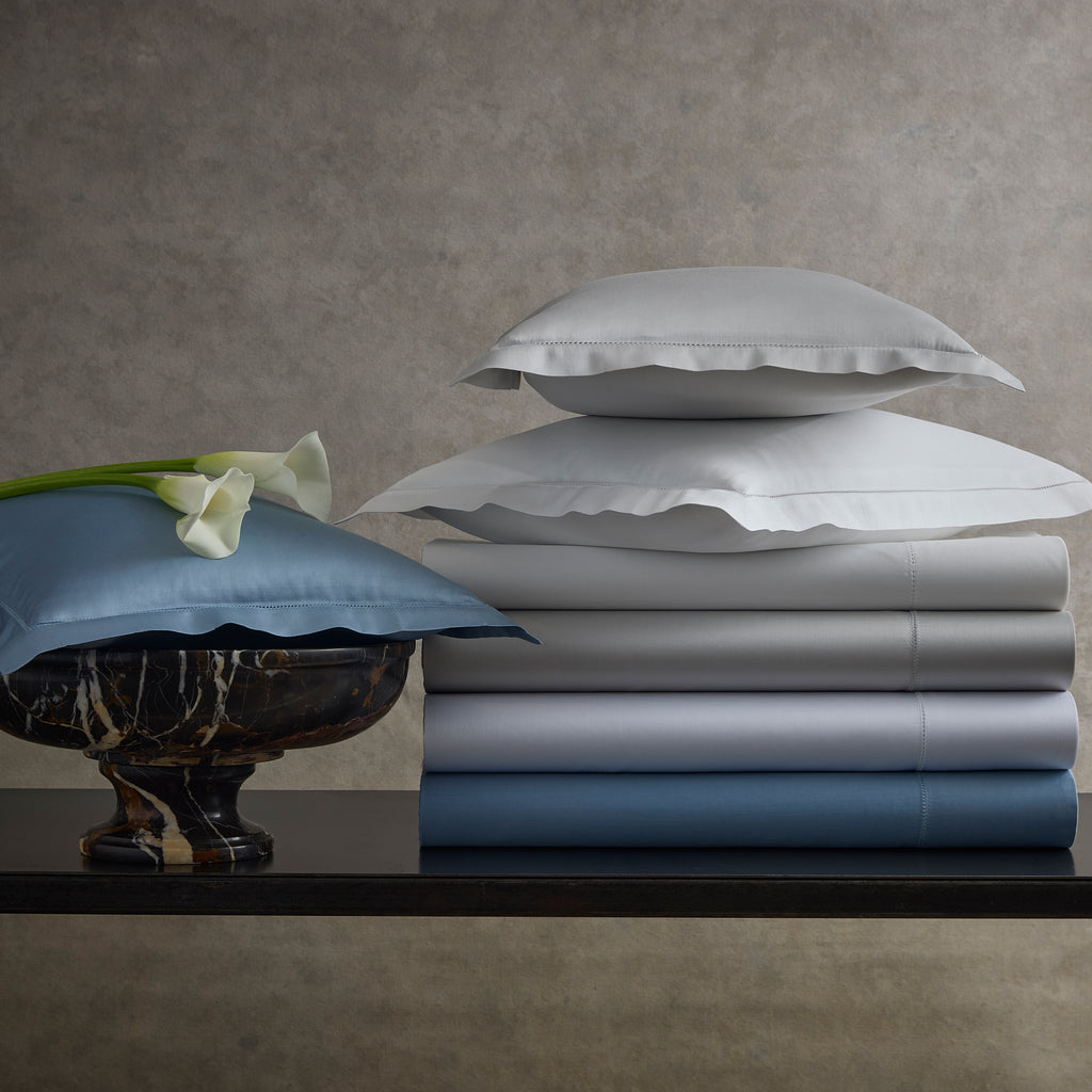 Matouk's Talita Creating a timeless and elegant look, Matouk finishes their Giza Egyptian Cotton Sateen Talita sheeting with a classic hemstitch for luxury bedding that never goes out of style.