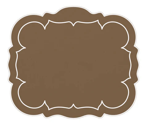 Skyros Designs Scalloped Rectangular Placemat - Taupe