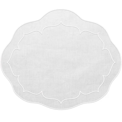 Skyros Designs Oval Placemat - White