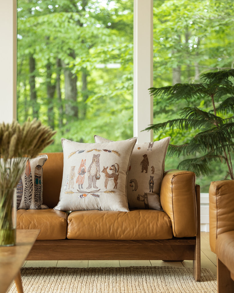 Coral and Tusk Woodland Welcome Pillow