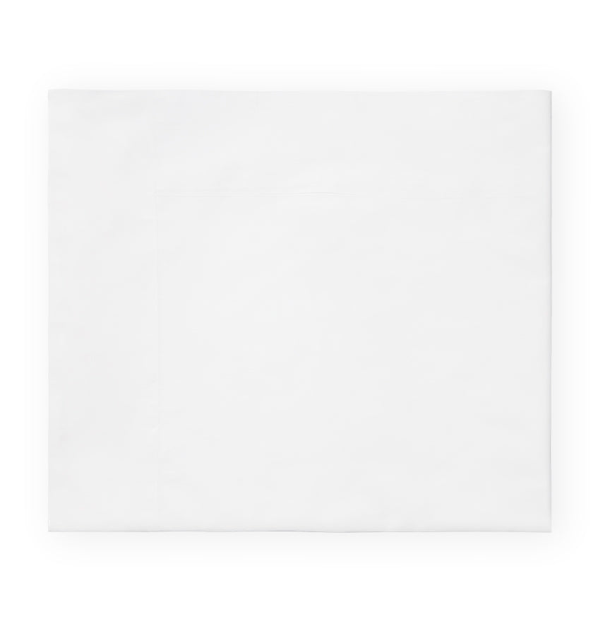 SFerra Corto Plain Hem White Flat Sheet